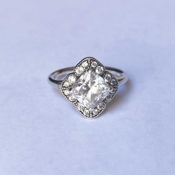 Pandora Crystallised Floral Fancy Ring - Picture 2 of 4